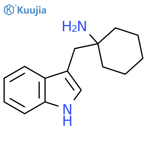 1-(1H-indol-3-yl)methylcyclohexan-1-amine structure