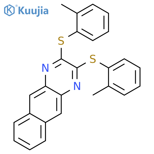 Benzo[g]quinoxaline, 2,3-bis[(2-methylphenyl)thio]- structure