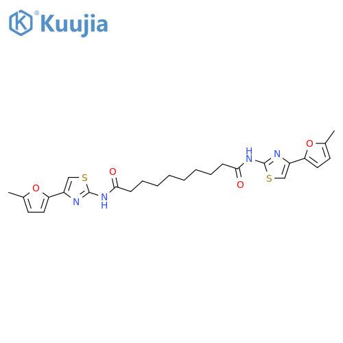 N,N'-bis4-(5-methylfuran-2-yl)-1,3-thiazol-2-yldecanediamide structure