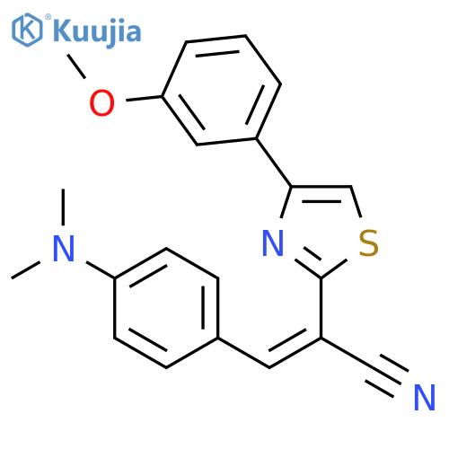 (2Z)-3-[4-(dimethylamino)phenyl]-2-[4-(3-methoxyphenyl)-1,3-thiazol-2-yl]prop-2-enenitrile structure