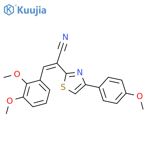 (2Z)-3-(2,3-dimethoxyphenyl)-2-[4-(4-methoxyphenyl)-1,3-thiazol-2-yl]prop-2-enenitrile structure