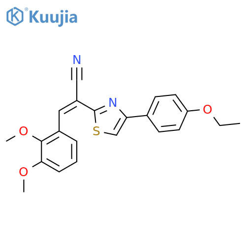 (2Z)-3-(2,3-dimethoxyphenyl)-2-[4-(4-ethoxyphenyl)-1,3-thiazol-2-yl]prop-2-enenitrile structure
