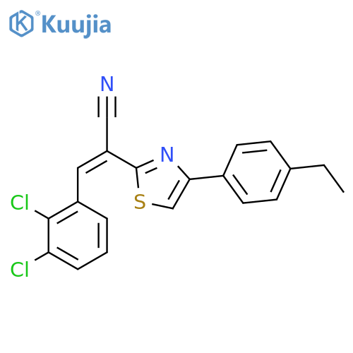 (2Z)-3-(2,3-dichlorophenyl)-2-[4-(4-ethylphenyl)-1,3-thiazol-2-yl]prop-2-enenitrile structure