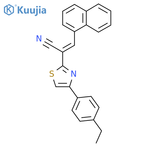 (2E)-2-4-(4-ethylphenyl)-1,3-thiazol-2-yl-3-(naphthalen-1-yl)prop-2-enenitrile structure