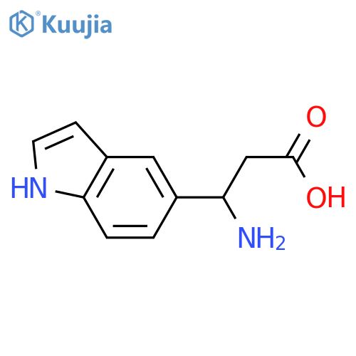 3-amino-3-(1H-indol-5-yl)propanoic acid structure