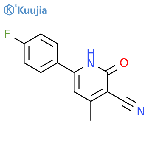6-(4-FLUOROPHENYL)-1,2-DIHYDRO-4-METHYL-2-OXOPYRIDINE-3-CARBONITRILE structure