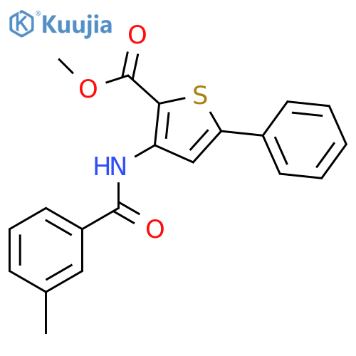 methyl 3-(3-methylbenzamido)-5-phenylthiophene-2-carboxylate structure