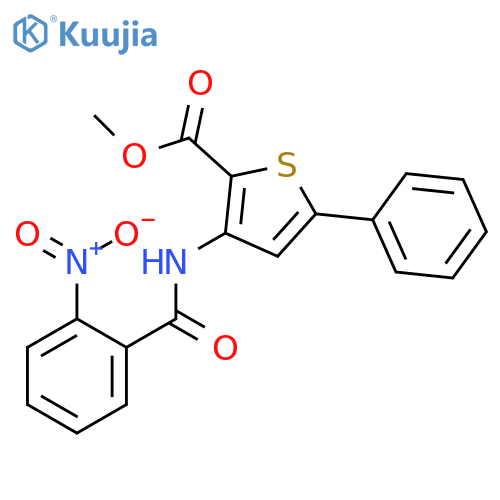 methyl 3-(2-nitrobenzamido)-5-phenylthiophene-2-carboxylate structure