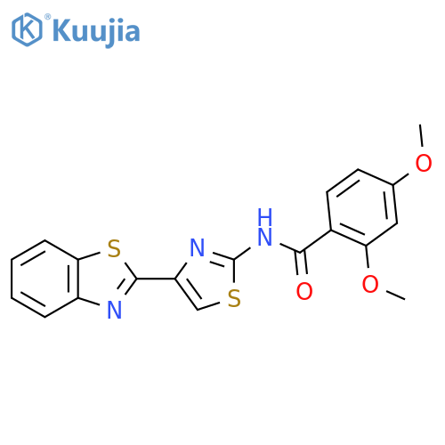 N-[4-(1,3-benzothiazol-2-yl)-1,3-thiazol-2-yl]-2,4-dimethoxybenzamide structure