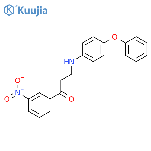 1-(3-NITROPHENYL)-3-(4-PHENOXYANILINO)-1-PROPANONE structure