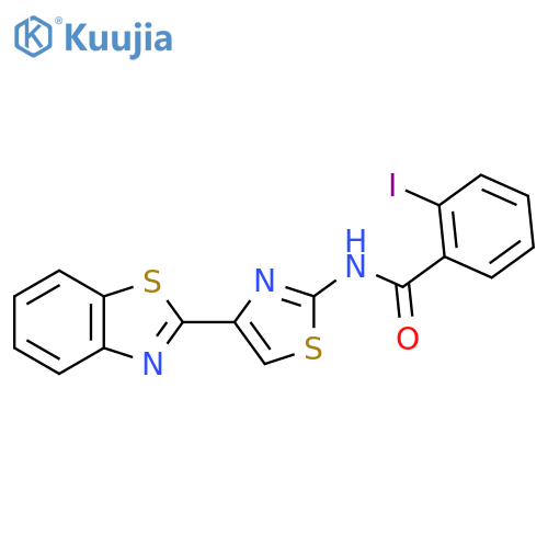 N-4-(1,3-benzothiazol-2-yl)-1,3-thiazol-2-yl-2-iodobenzamide structure