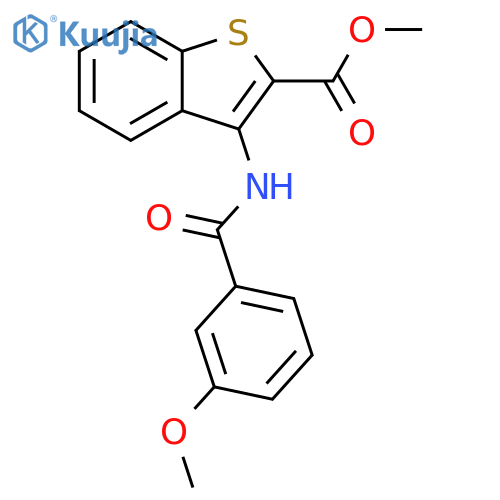 methyl 3-(3-methoxybenzamido)-1-benzothiophene-2-carboxylate structure