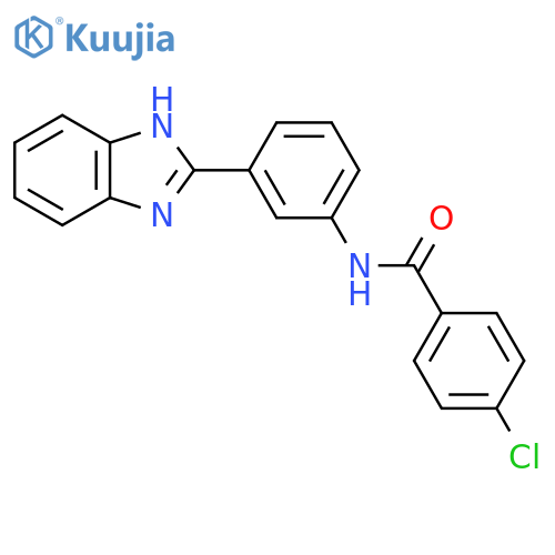 N-3-(1H-1,3-benzodiazol-2-yl)phenyl-4-chlorobenzamide structure