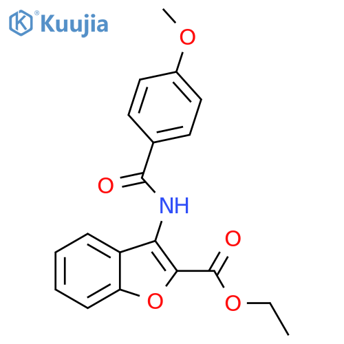 ethyl 3-(4-methoxybenzamido)-1-benzofuran-2-carboxylate structure