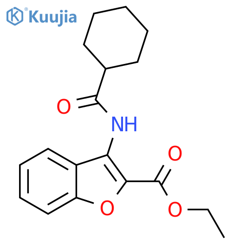 ethyl 3-cyclohexaneamido-1-benzofuran-2-carboxylate structure