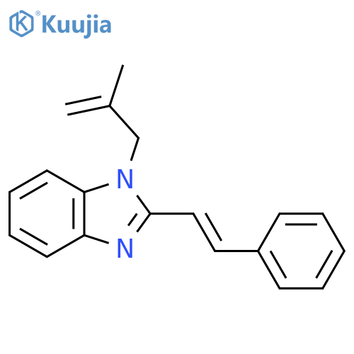 1-(2-methylprop-2-en-1-yl)-2-(E)-2-phenylethenyl-1H-1,3-benzodiazole structure