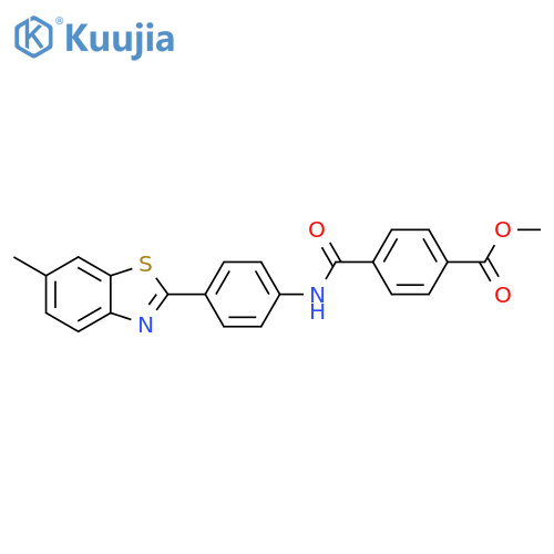 methyl 4-{4-(6-methyl-1,3-benzothiazol-2-yl)phenylcarbamoyl}benzoate structure