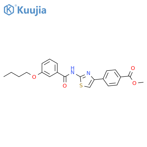 methyl 4-2-(3-butoxybenzamido)-1,3-thiazol-4-ylbenzoate structure