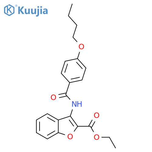 ethyl 3-(4-butoxybenzamido)-1-benzofuran-2-carboxylate structure
