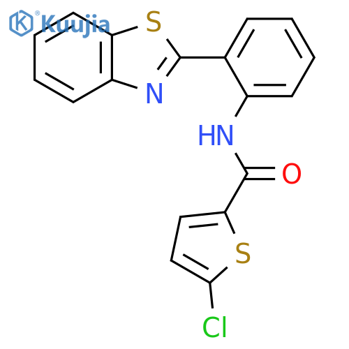 N-2-(1,3-benzothiazol-2-yl)phenyl-5-chlorothiophene-2-carboxamide structure
