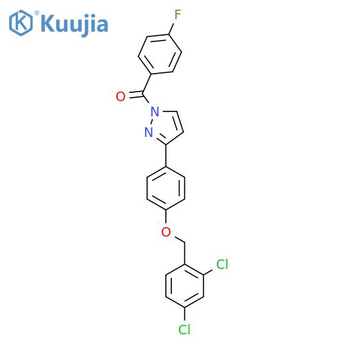 (3-(4-[(2,4-DICHLOROBENZYL)OXY]PHENYL)-1H-PYRAZOL-1-YL)(4-FLUOROPHENYL)METHANONE structure