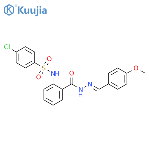 2-[(4-chlorophenyl)sulfonylamino]-N-[(4-methoxyphenyl)methylideneamino]benzamide structure