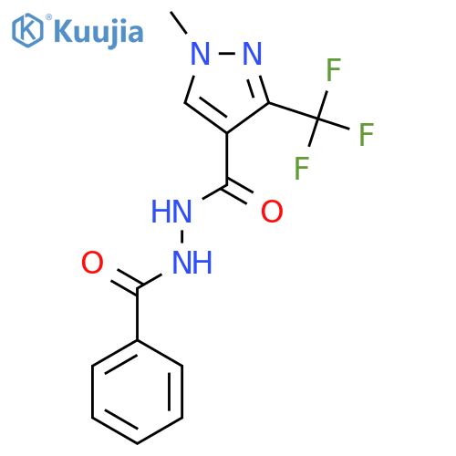 N'-Benzoyl-1-methyl-3-(trifluoromethyl)-1H-pyrazole-4-carbohydrazide structure