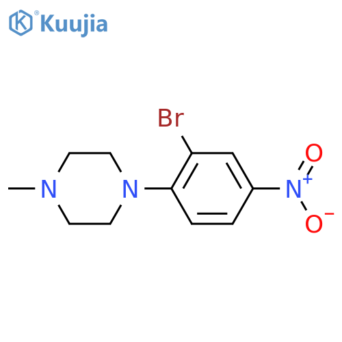 1-(2-bromo-4-nitrophenyl)-4-methylpiperazine structure