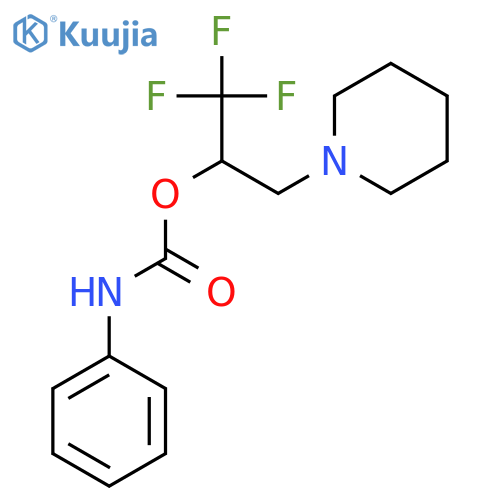 2,2,2-TRIFLUORO-1-(PIPERIDINOMETHYL)ETHYL N-PHENYLCARBAMATE structure