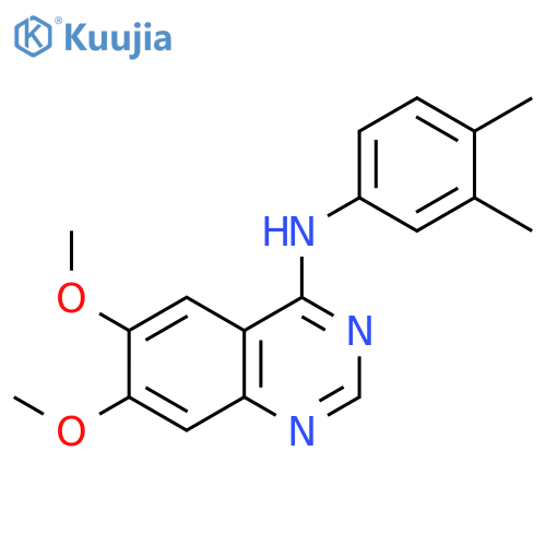 4-QUINAZOLINAMINE, N-(3,4-DIMETHYLPHENYL)-6,7-DIMETHOXY- structure