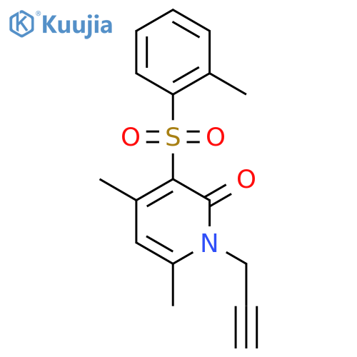 4,6-DIMETHYL-3-[(2-METHYLPHENYL)SULFONYL]-1-(2-PROPYNYL)-2(1H)-PYRIDINONE structure