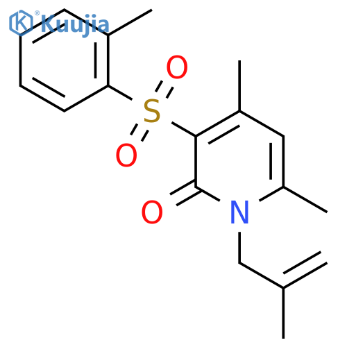 4,6-DIMETHYL-3-[(2-METHYLPHENYL)SULFONYL]-1-(2-METHYL-2-PROPENYL)-2(1H)-PYRIDINONE structure