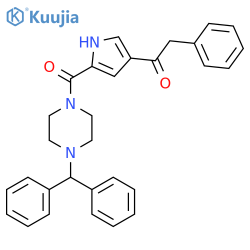 1-(5-[(4-BENZHYDRYLPIPERAZINO)CARBONYL]-1H-PYRROL-3-YL)-2-PHENYL-1-ETHANONE structure