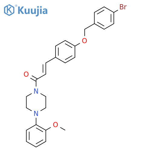 (E)-3-(4-[(4-BROMOBENZYL)OXY]PHENYL)-1-[4-(2-METHOXYPHENYL)PIPERAZINO]-2-PROPEN-1-ONE structure