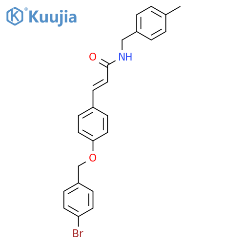 (E)-3-{4-[(4-bromobenzyl)oxy]phenyl}-N-(4-methylbenzyl)-2-propenamide structure