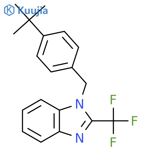 1-[(4-Tert-butylphenyl)methyl]-2-(trifluoromethyl)benzimidazole structure