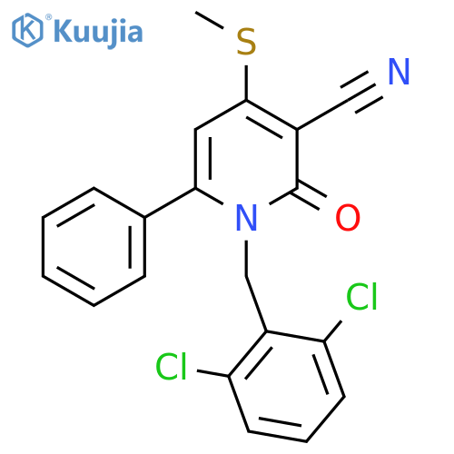 1-(2,6-Dichlorobenzyl)-4-(methylsulfanyl)-2-oxo-6-phenyl-1,2-dihydro-3-pyridinecarbonitrile structure