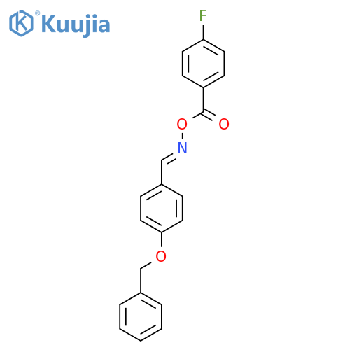 (E)-{[4-(benzyloxy)phenyl]methylidene}amino 4-fluorobenzoate structure