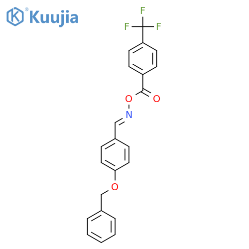 (E)-{[4-(benzyloxy)phenyl]methylidene}amino 4-(trifluoromethyl)benzoate structure