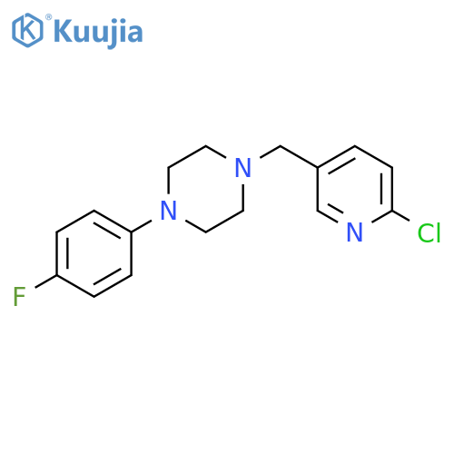 Piperazine, 1-[(6-chloro-3-pyridinyl)methyl]-4-(4-fluorophenyl)- structure