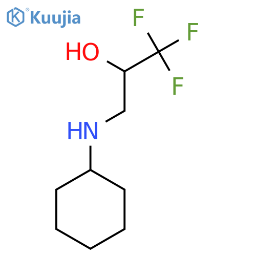 3-(Cyclohexylamino)-1,1,1-trifluoropropan-2-ol structure