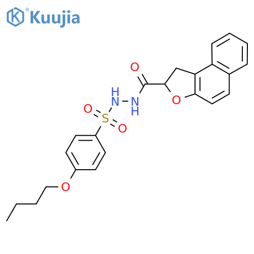 4-butoxy-N'-(1,2-dihydronaphtho[2,1-b]furan-2-ylcarbonyl)benzenesulfonohydrazide structure