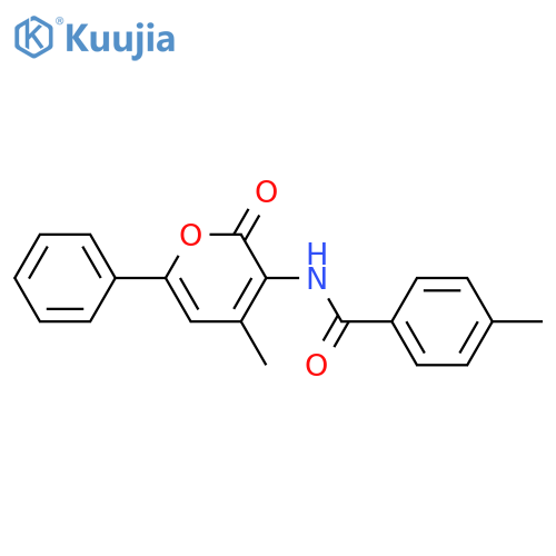 4-METHYL-N-(4-METHYL-2-OXO-6-PHENYL-2H-PYRAN-3-YL)BENZENECARBOXAMIDE structure
