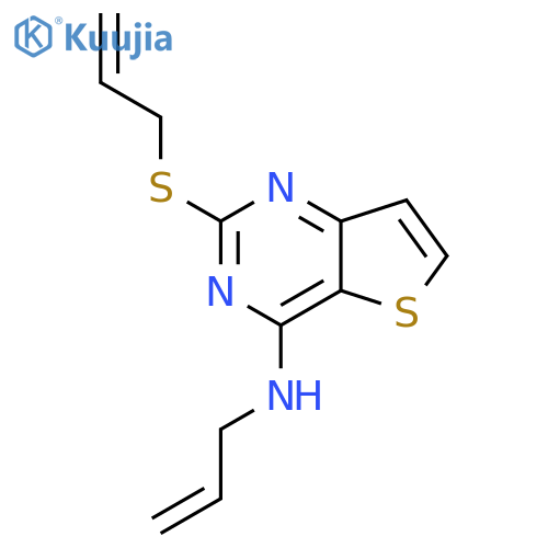 N-allyl-2-(allylsulfanyl)thieno[3,2-d]pyrimidin-4-amine structure