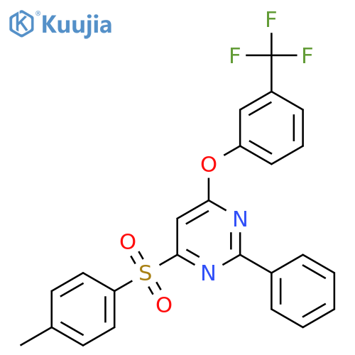 4-METHYLPHENYL 2-PHENYL-6-[3-(TRIFLUOROMETHYL)PHENOXY]-4-PYRIMIDINYL SULFONE structure