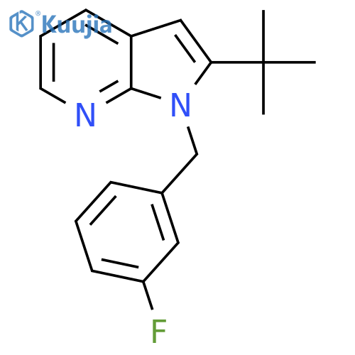 2-(Tert-butyl)-1-(3-fluorobenzyl)-1H-pyrrolo[2,3-b]pyridine structure