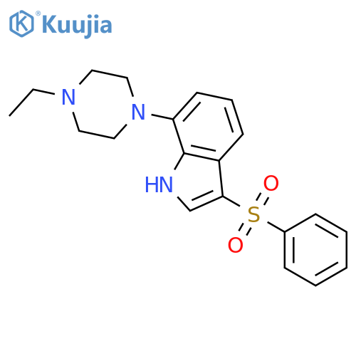 1H-INDOLE, 7-(4-ETHYL-1-PIPERAZINYL)-3-(PHENYLSULFONYL)- structure