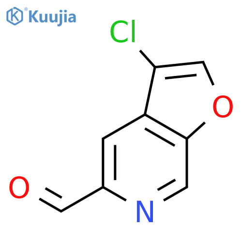 FURO[2,3-C]PYRIDINE-5-CARBOXALDEHYDE, 3-CHLORO- structure