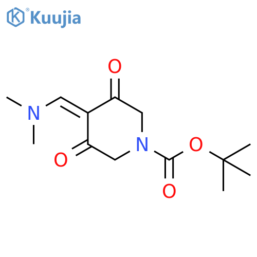 tert-butyl 4-(dimethylamino)methylidene-3,5-dioxopiperidine-1-carboxylate structure