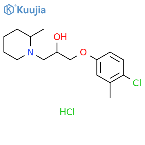 1-(4-chloro-3-methylphenoxy)-3-(2-methylpiperidin-1-yl)propan-2-ol hydrochloride structure